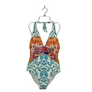 Johnny Was Ellyo Twist One Piece Swimsuit Size L